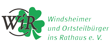 Das Logo der Liste WiR zeigt ein Kleeblatt und den Schriftzug Windsheimer und Ortsteilbürger ins Rathaus